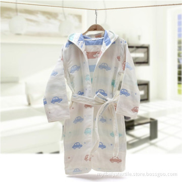 Hot Sale Printing Comfortable 100% Cotton Bathrobe Kids